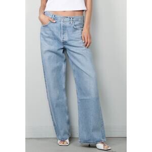 AGOLDE Low Slung Baggy 26 Force Jeans Wide Leg Light Wash Denim